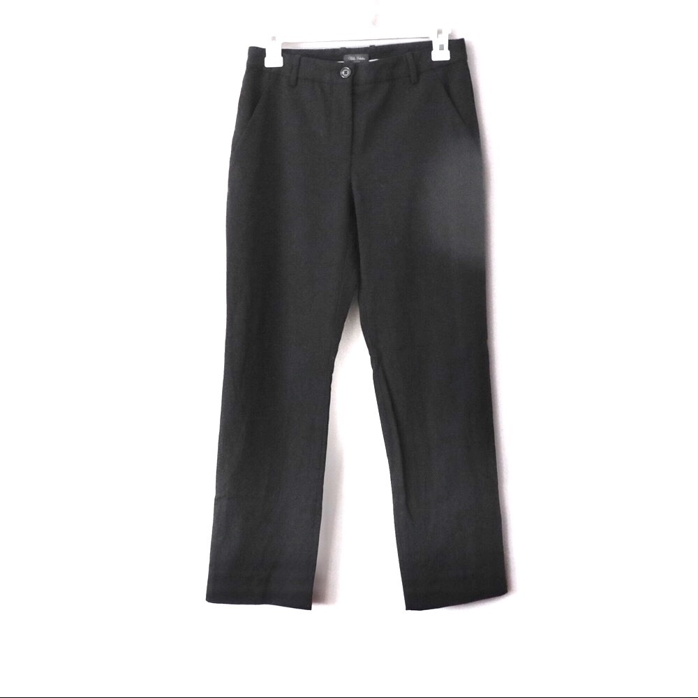 Aritzia Babaton Wool Blend Pants High Waisted Crop Black Size 0 Work